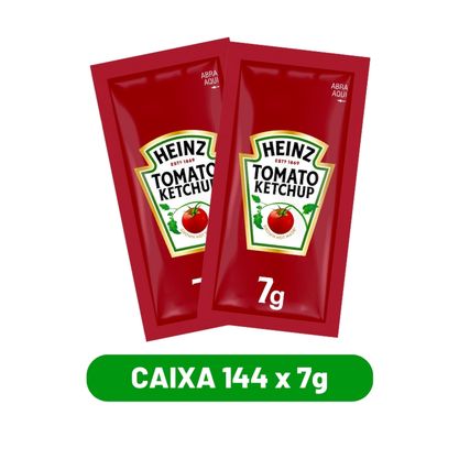 Ketchup Tradicional Heinz Sachê Caixa 144X7g