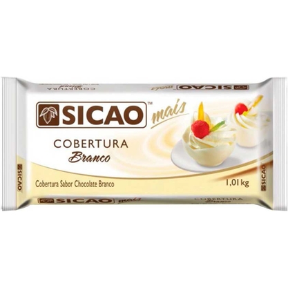 Cobertura Chocolate Branco Mais Sicao Barra 1,01Kg