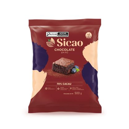 Chocolate Em Pó 70% Cacau Sicao Pacote 500G