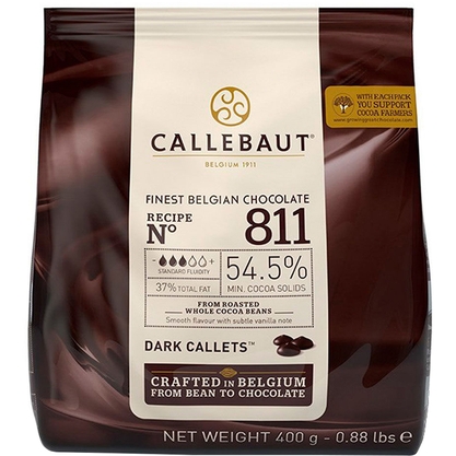 Chocolate Amargo 54,5% Gotas Callebaut Pacote 400G