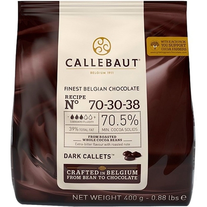 Chocolate Amargo 70,5% Gotas Callebaut Pacote 400G