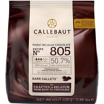 Chocolate Amargo 50,7% Gotas Callebaut Pacote 400G