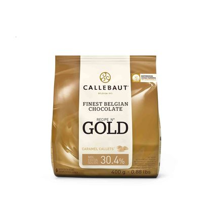 Chocolate Gota Caramelo Gold Callebaut Pacote 400G