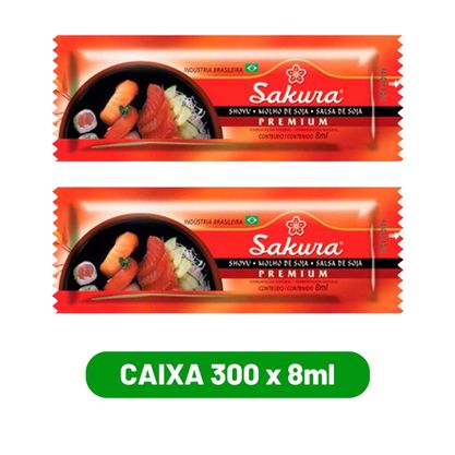 Molho Shoyu Sachê Premium Sakura Caixa 300X8ml