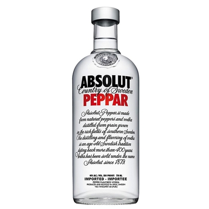 Vodka Absolut Peppar Garrafa 1L