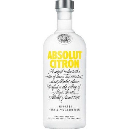 Vodka Destilada Saborizada Absolut Citron Garrafa 750Ml