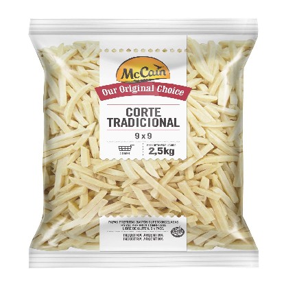 Batata Corte Tradicional 9Mm Mccain Pacote 2,5Kg