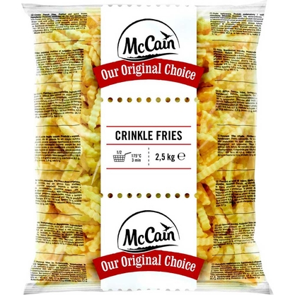 Batata Crinkle (Palito Ondulada) Congelada Frise Mccain Pacote 2,5Kg