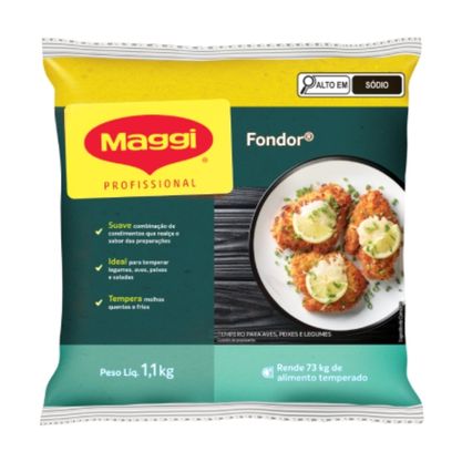 Tempero Ideal Para Aves E Peixes Fondor Maggi Pacote 1,1Kg