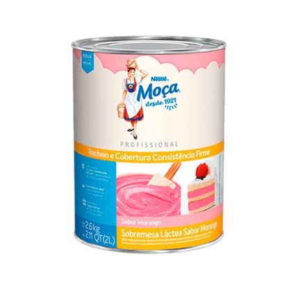 Recheio E Cobertura Sabor Morango Moça Nestlé Lata 2,6Kg