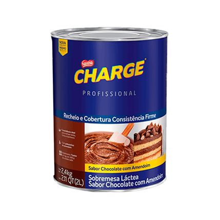 Recheio E Cobertura Sabor Chocolate Com Amendoim Charge Nestlé Lata 2,4Kg