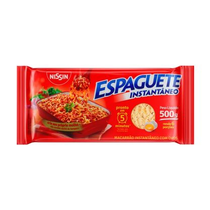 Macarrão Instantâneo Espaguete Nissin 5 Minutos Pacote 500G