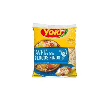 Aveia Em Flocos Finos Yoki Pacote 500G Embalagem Econômica