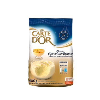 Mistura Para Preparo De Mousse Sabor Chocolate Branco Carte D'or Pacote 400G