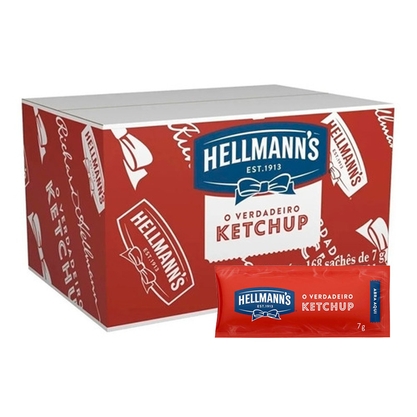 Ketchup Sachê Hellmanns Caixa 168X7g