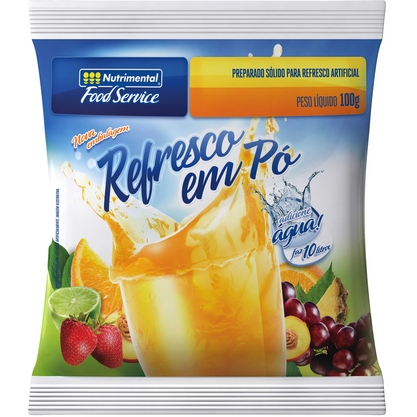 Refresco De Morango Nutrimental Pacote 100G