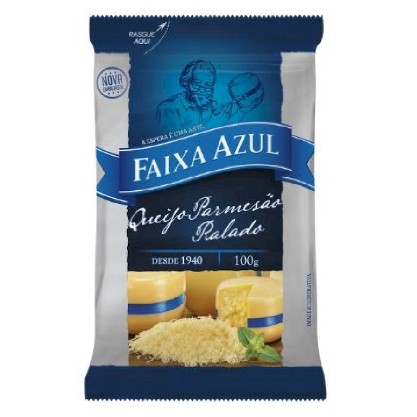 Queijo Parmesão Ralado Faixa Azul Pacote 100G