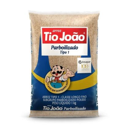 Arroz Parbolizado Longo Fino Tipo 1 Tio João Pacote 1Kg