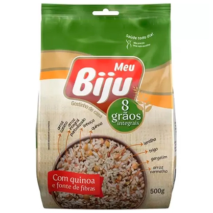 Arroz Integral 8 Grãos Com Quinoa Biju Pacote 500G