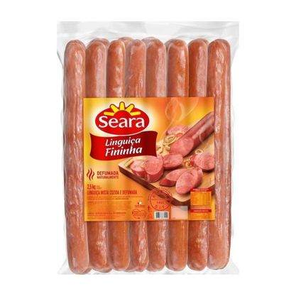 Linguiça Calabresa Fina Defumada Seara Pacote 2,5Kg