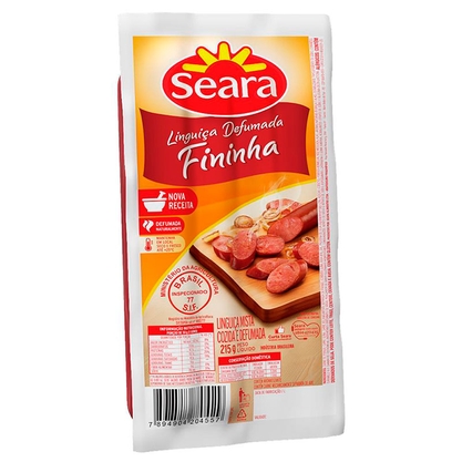 Linguiça Fininha Defumada Seara Pacote 215G