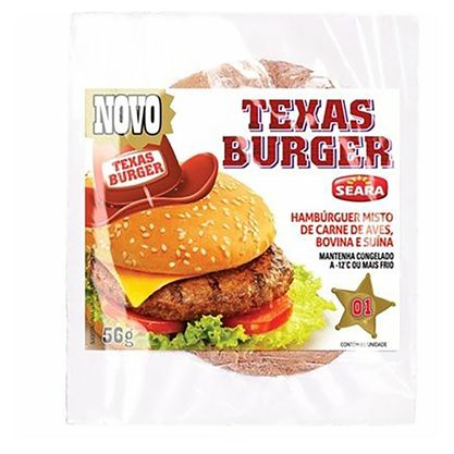 Hambúrguer Congelado Seara Texas Burger Caixa 36X56g