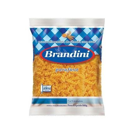 Macarrão Parafuso Com Ovos Brandini Pacote 500G