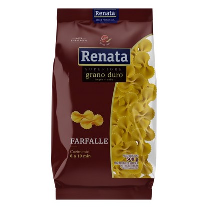 Macarrão De Sêmola Grano Duro Farfalle Superiore Renata Pacote 500G