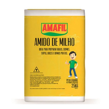 Amido De Milho Amafil Pacote 25Kg