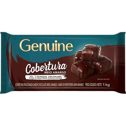 Cobertura Meio Amargo Genuine Barra 1Kg