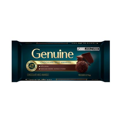 Chocolate Meio Amargo Genuine Barra 2,1Kg