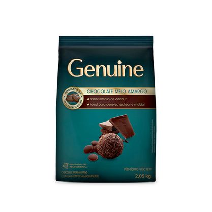 Chocolate Em Gotas Moeda Meio Amargo Genuine Pacote 2,05Kg