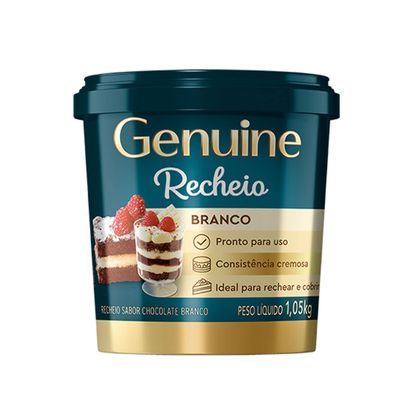 Recheio Sabor Chocolate Branco Genuine Pote 1,05Kg