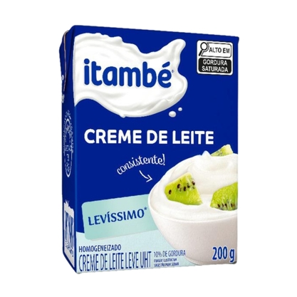 Creme De Leite 10,1% Teor De Gordura Levíssimo Itambé Tetra Pak 200G