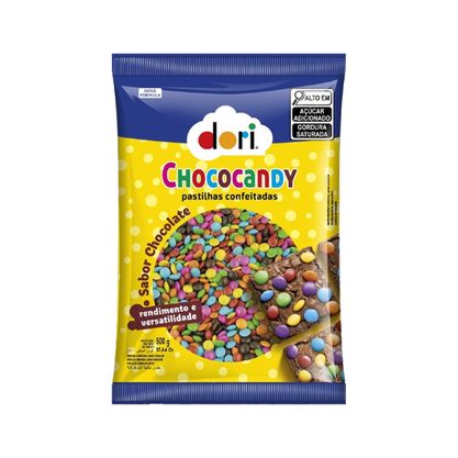 Confeito Mini Pastilha Com Recheio Sabor Chocolate Chococandy Dori Pacote 500G