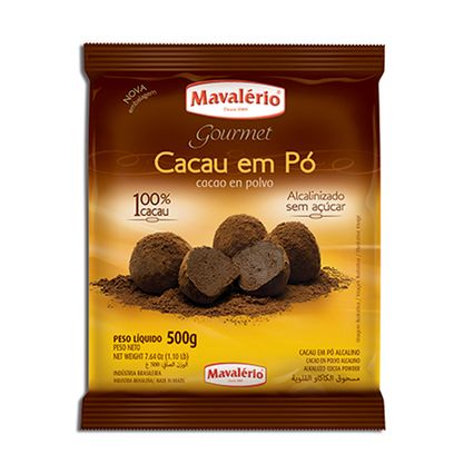 Cacau Em Pó 100% Alcalino Mavalério Pacote 500G