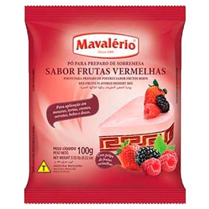 Pó Para Sobremesa Frutas Vermelhas Mavalério Pacote 100G