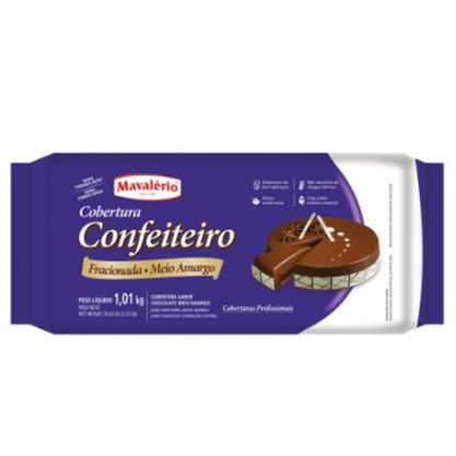 Cobertura Meio Amargo De Confeiteiro Mavalério Barra 1,01Kg