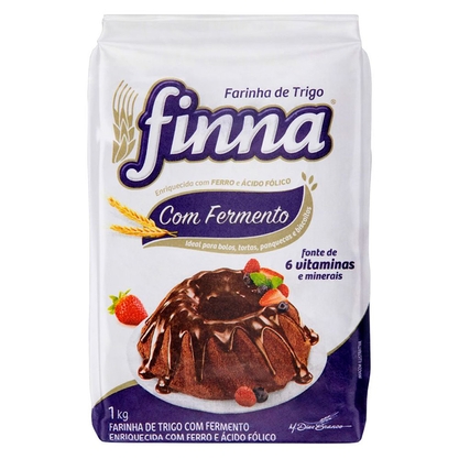 Farinha De Trigo Com Fermento Finna Pacote 1Kg