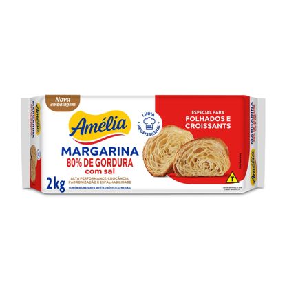 Margarina Vegetal Folhados Amelia Pacote 6X2kg