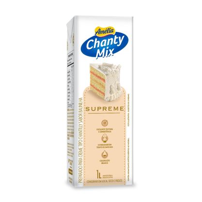 Creme Tipo Chantilly Sabor Baunilha Supreme Chanty Mix Amélia Tetra Pak 1L