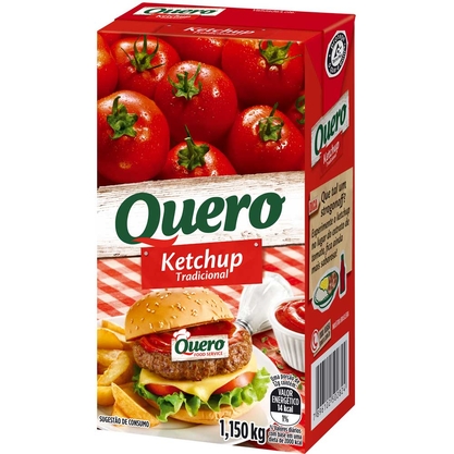 Ketchup Tradicional Quero Food Service Caixa 1150G