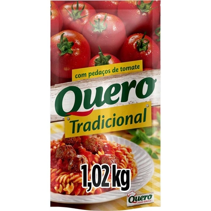 Molho De Tomate Tradicional Quero Sachê 1,02Kg