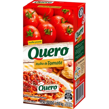 Molho De Tomate Quero Food Service Tetra Pak 1,05Kg