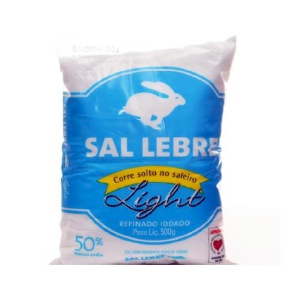 Sal Refinado Light Lebre Pacote 500G