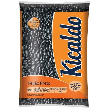 Feijão Preto Tipo 1 Kicaldo Pacote 1Kg