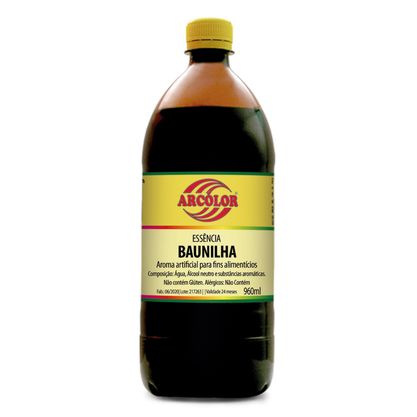 Essência De Baunilha Arcólor Frasco 960Ml