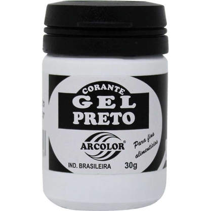 Corante Gel Preto Arcolor Frasco 30G