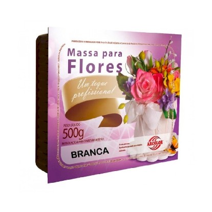 Massa Para Flores Branca Arcolor 500G