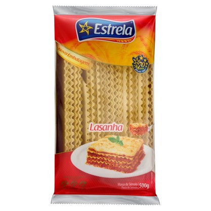 Massa Para Lasanha Estrela Pacote 500G